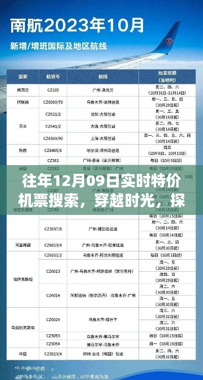 历年十二月九日特价机票搜索之旅,探寻特价背后的故事与穿越时光的旅行