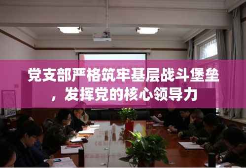 党支部严格筑牢基层战斗堡垒,发挥党的核心领导力