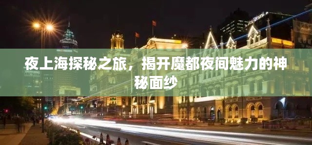 夜上海探秘之旅,揭开魔都夜间魅力的神秘面纱
