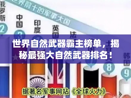 世界自然武器霸主榜单，揭秘最强大自然武器排名！